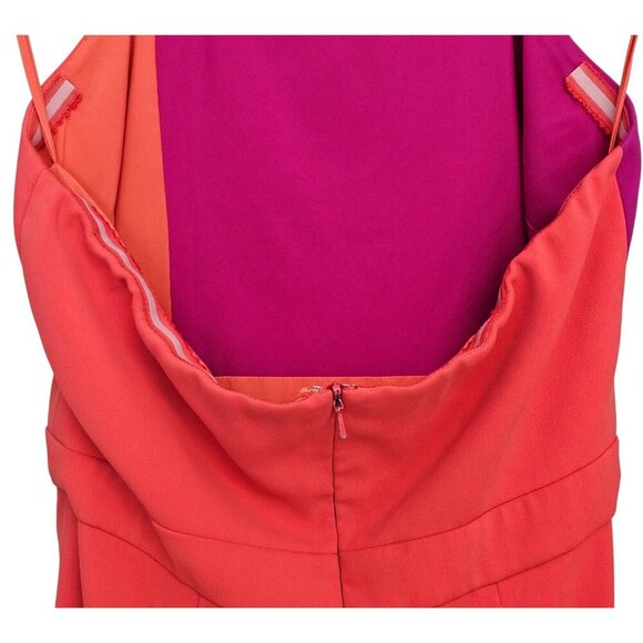 Women's - Badgley Mischka Colorblock Halter Dress, Size 4 - Picture 10 of 10